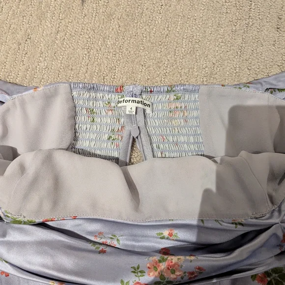 Reformation Lux Silk Off shoulder Top - Picture 3 of 6